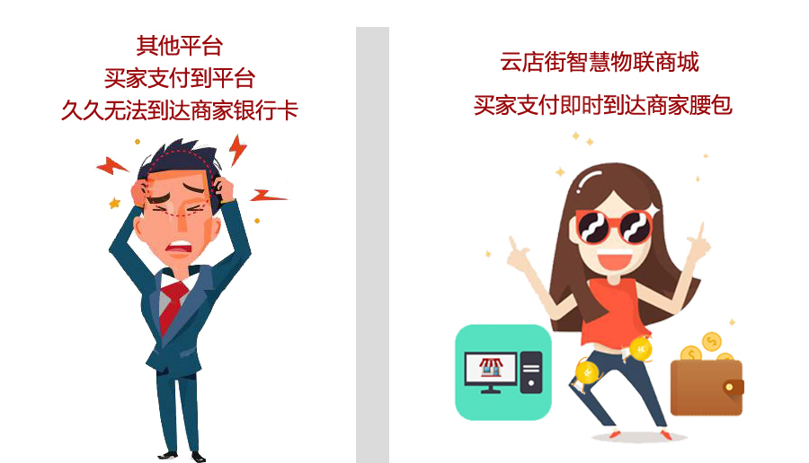 同城电商加盟小本创业平台云店街智慧物联商城一个不收取商家提成的商城